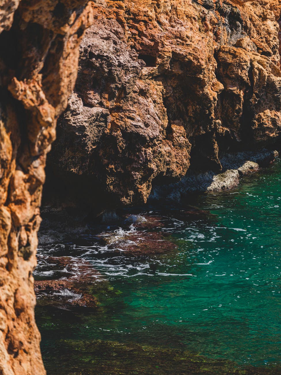 beautiful rocks and sea waves